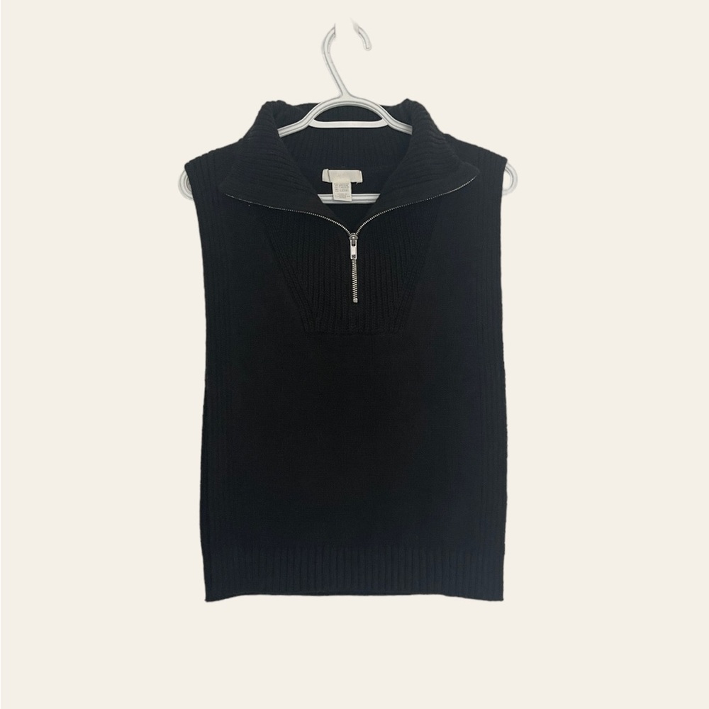 No sleeves, sweater, worn 3 times.